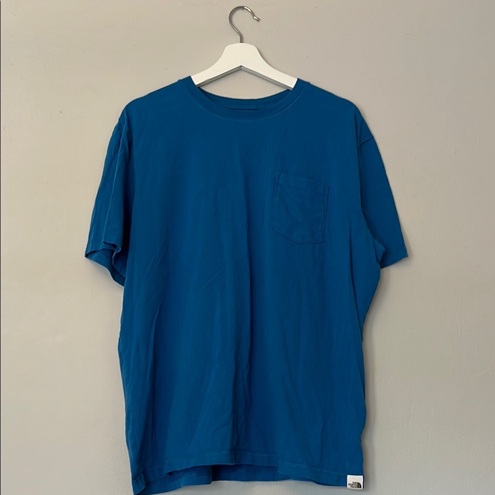 Mens The North Face Blue Short Sleeve Tee